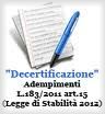 decertificazione