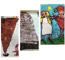 I bambini disegnano i tre mondi, Linferno, il Purgatorio ed il Paradiso.